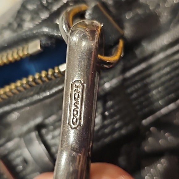 Coach 2010 Grey Fabric and Sequins Madison Op Art Sophia Satchel EUC w/Dustbag - Picture 10 of 16